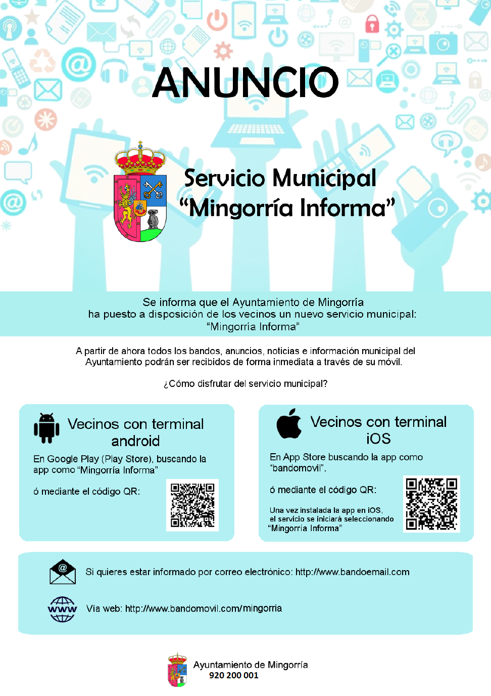 APP BANDO MÓVIL AYUNTAMIENTO DE MINGORRÍA